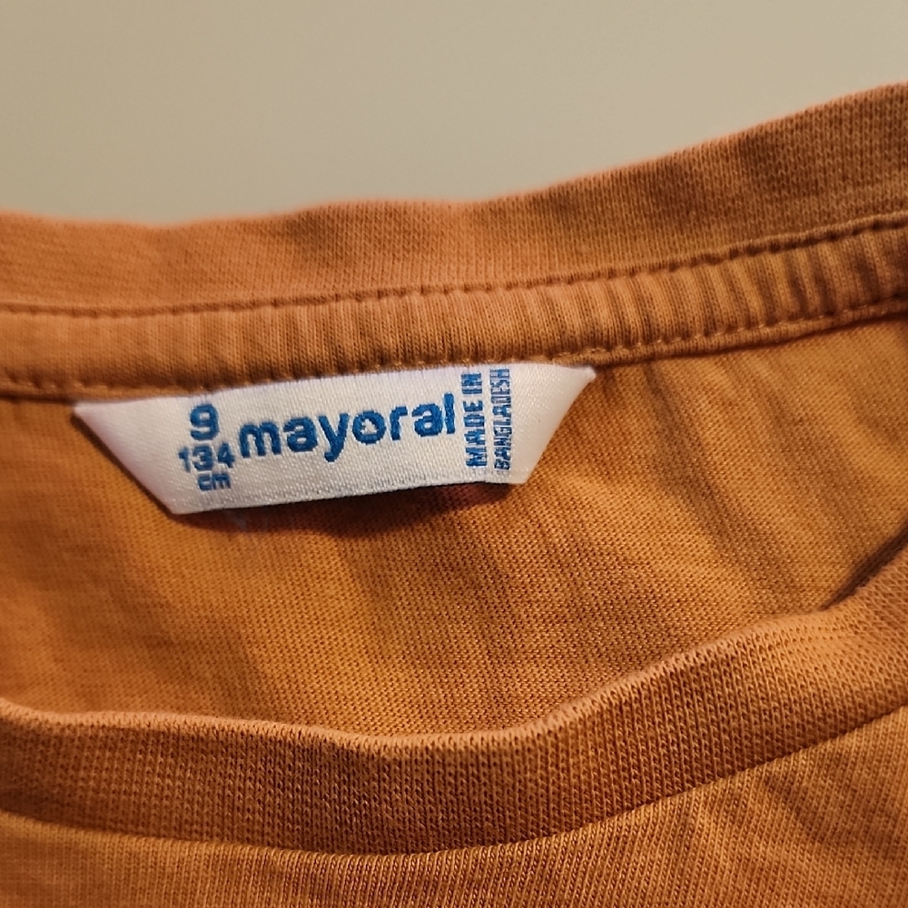 Kids Tan T-Shirt with Colorful Lettering - Picture 2 of 2